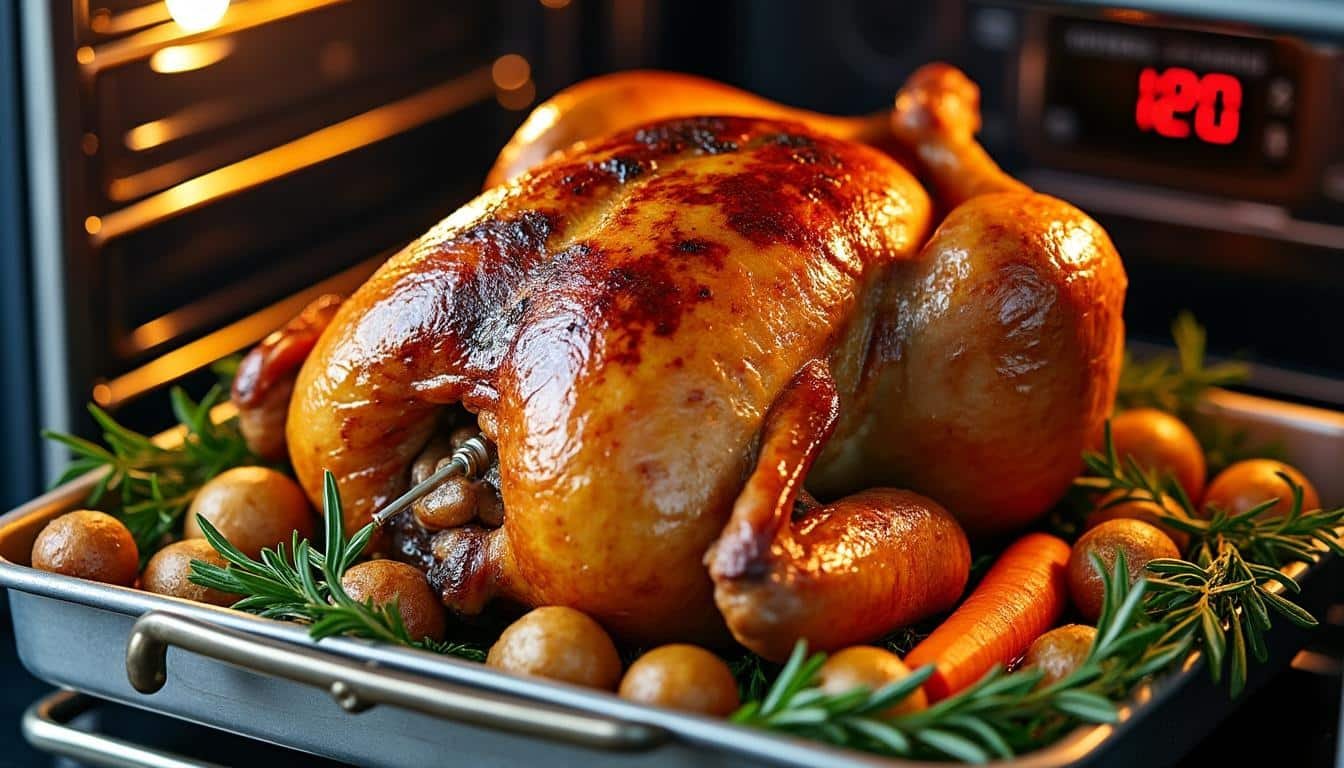 découvrez notre guide complet pour maîtriser la cuisson au four d'un poulet de 2 kg et obtenir une viande tendre et savoureuse à chaque fois.