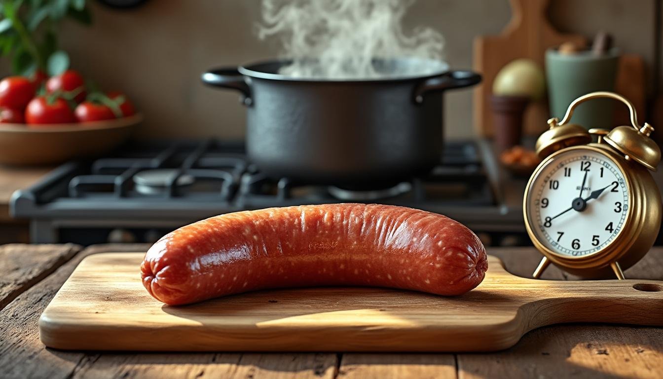 découvrez notre guide express pour maîtriser parfaitement le temps de cuisson du saucisson à cuire et réussir vos recettes à coup sûr.