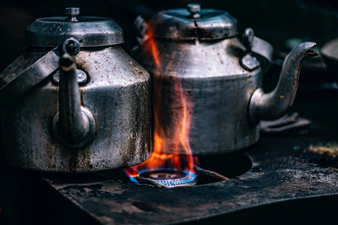 teapots, pots, stove, flame, burning, fire, gas stove, gas heat, burners, hot, boiling, tea, tea, tea, tea, tea, tea