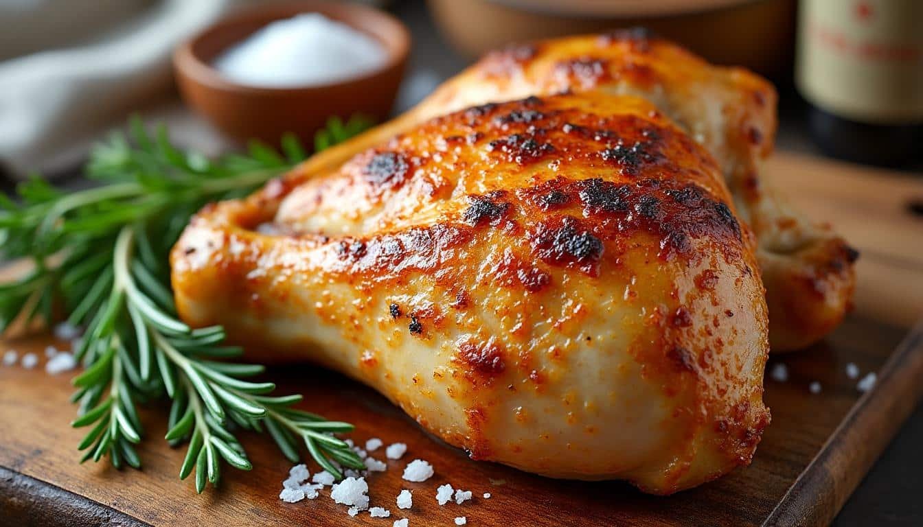 découvrez notre recette rapide et savoureuse de cuisse de poulet croustillante au four, parfaite pour un repas délicieux en un rien de temps.