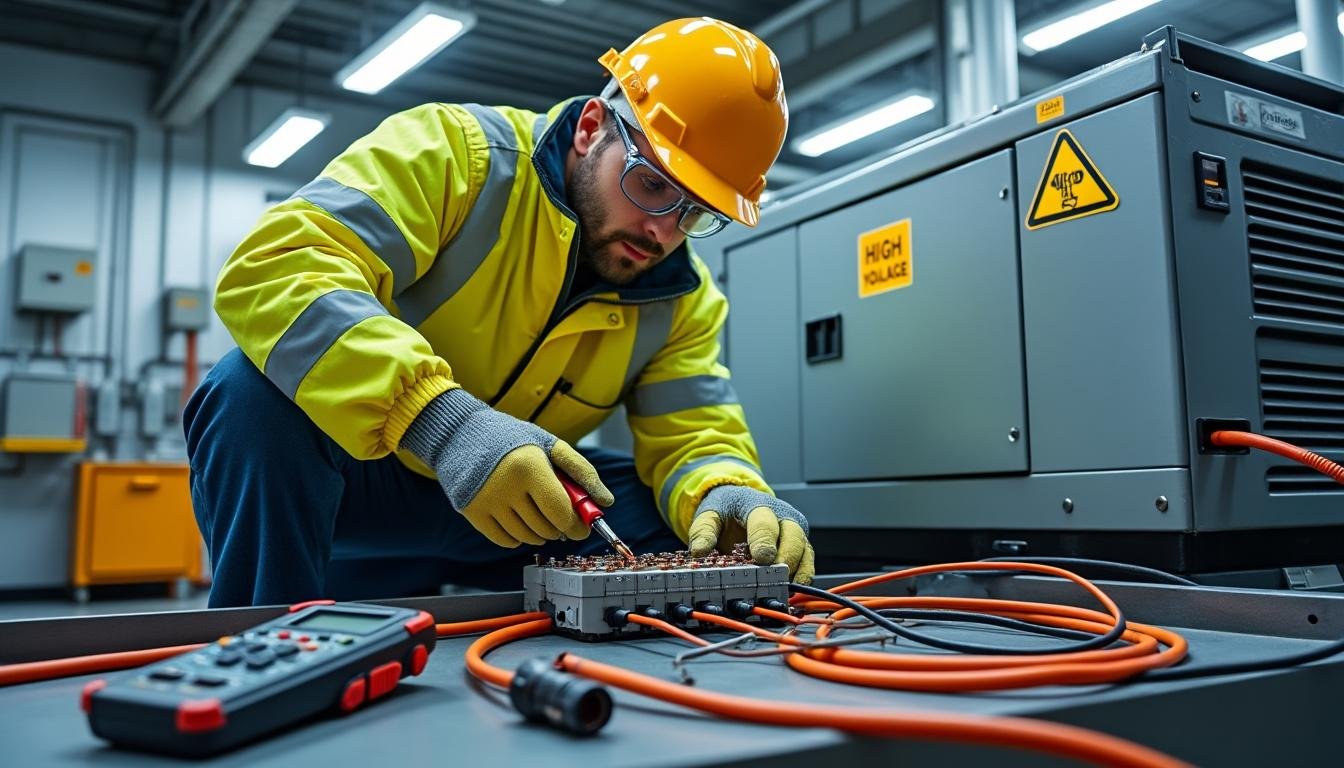 expert en électricité spécialisée dans l'installation de génératrices pour assurer une alimentation fiable et sécurisée de votre système électrique.